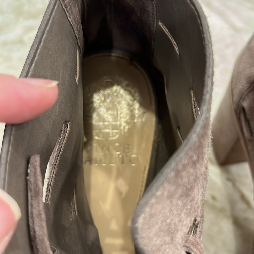 Vince Camuto | Tressa Perforated Lace-Up Heel Sandal | Taupe | Women's 8.5 - Picture 10 of 12